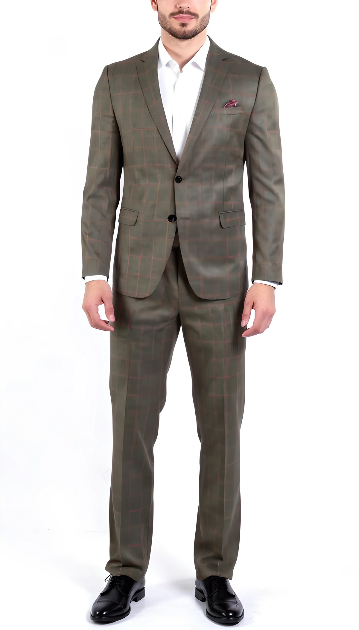 THE WINDSOR CHECK MENS 2 BUTTON SLIM FIT SUIT