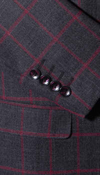 THE WINDSOR CHECK MENS 2 BUTTON SLIM FIT SUIT