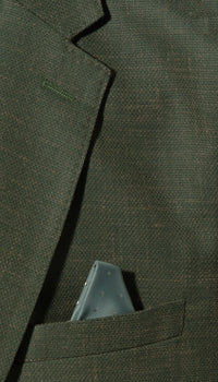 Ferrecci Harwin Mens Hunter Green Textured Tweed Suit.