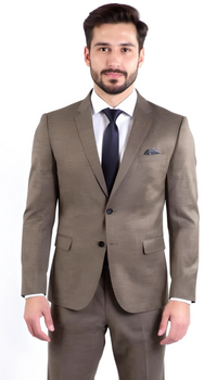 Ferrecci Nelson Men's Grey 2 Button Slim Fit Notch Lapel Suit