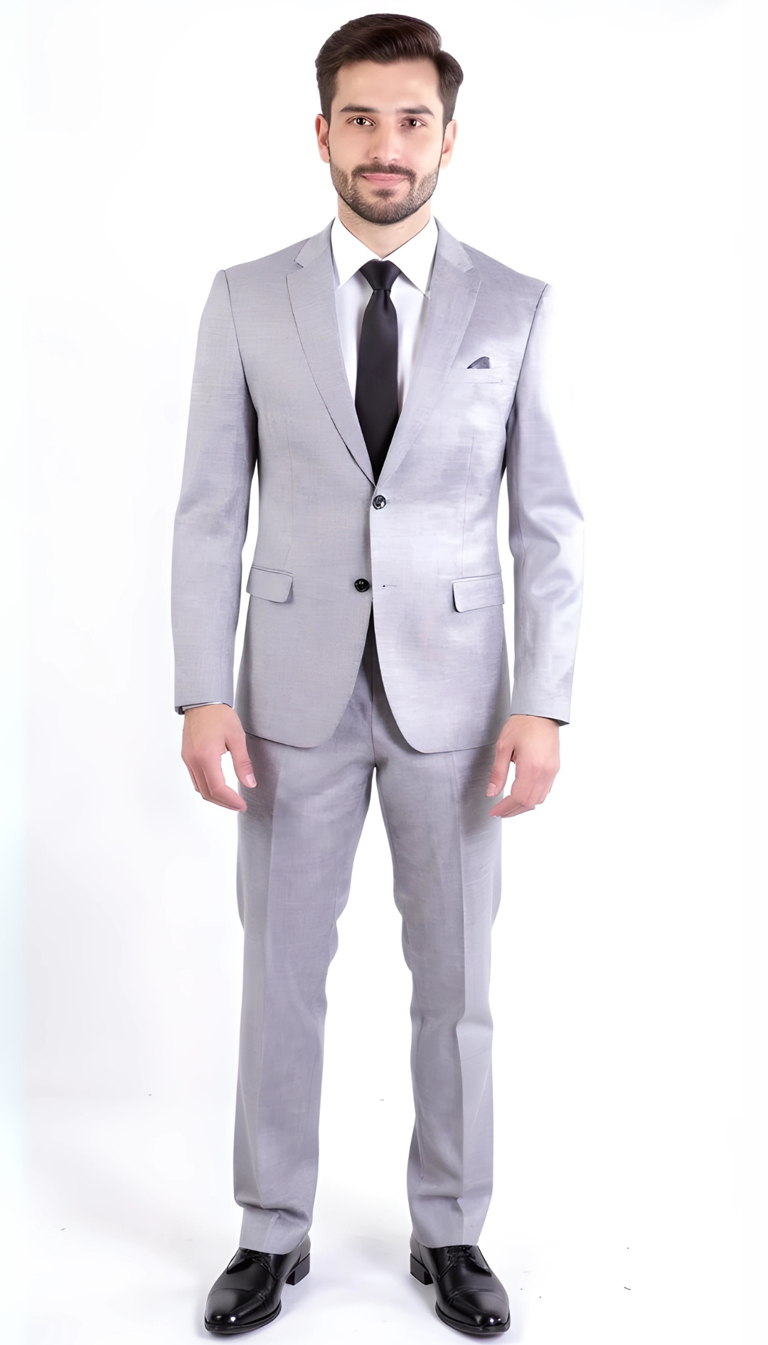 Ferrecci Nelson Men's Grey 2 Button Slim Fit Notch Lapel Suit