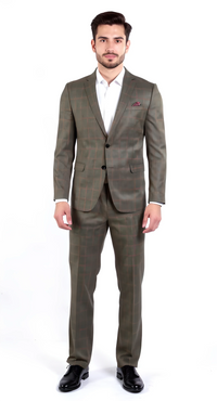 THE WINDSOR CHECK MENS 2 BUTTON SLIM FIT SUIT