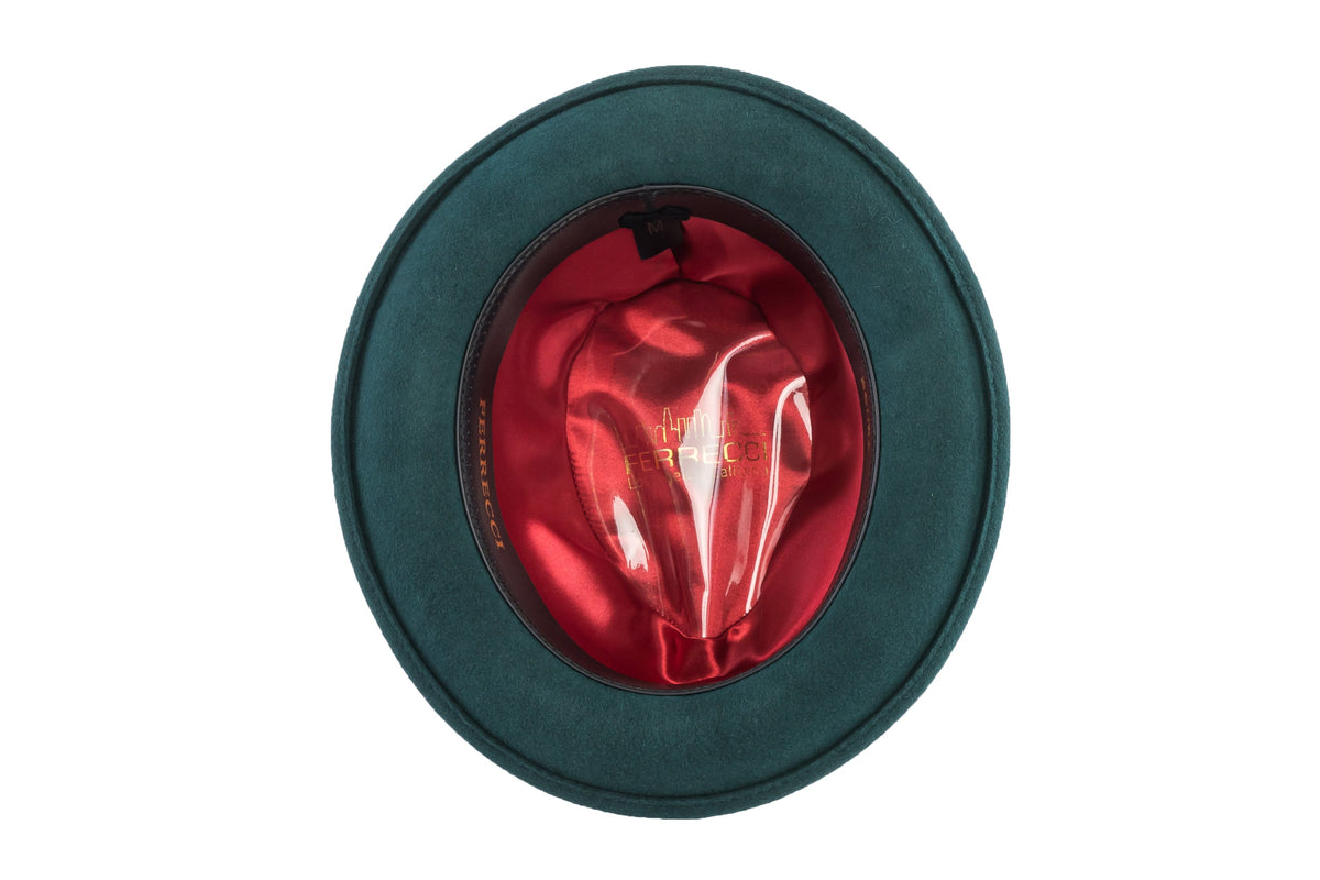 Ferrecci Brooks Soft 100% Australian Wool Felt Body With Removable Feather Hunter Green