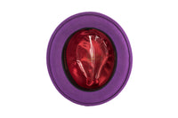 Ferrecci Brooks Soft 100% Australian Wool Felt Body with Removable Feather purple hat Great for Travel