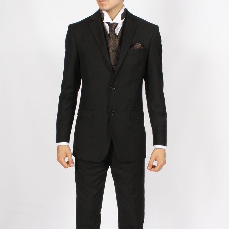 Ferrecci Mens PV150 - Brown with Black Back Adjustable Vest Set