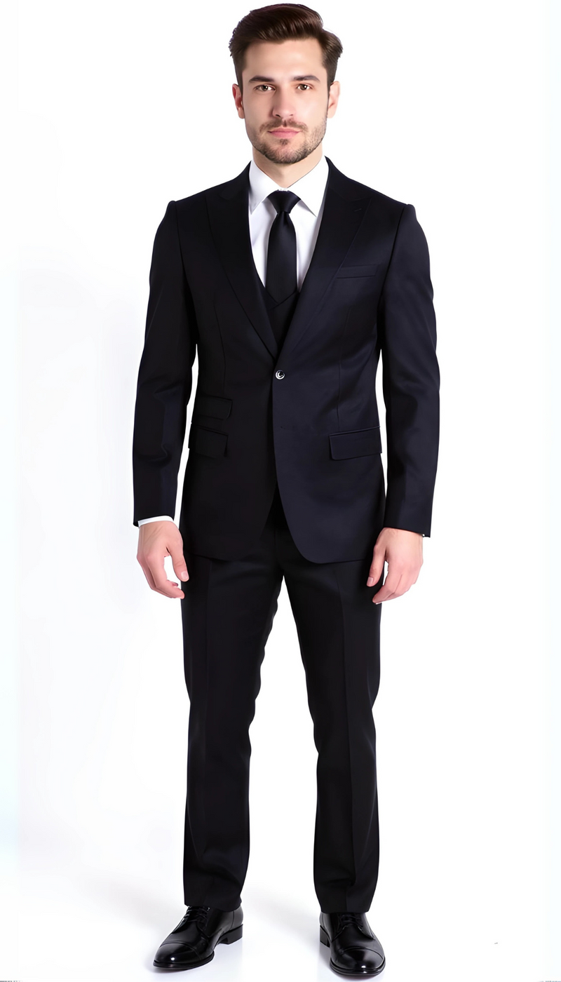 Rockford Peak Lapel Double 2 Button With Double Breasted Vest- Slim Fit