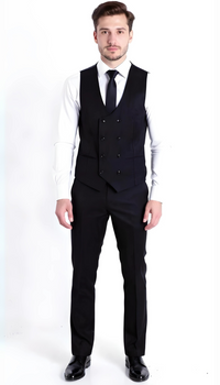Rockford Peak Lapel Double 2 Button With Double Breasted Vest- Slim Fit