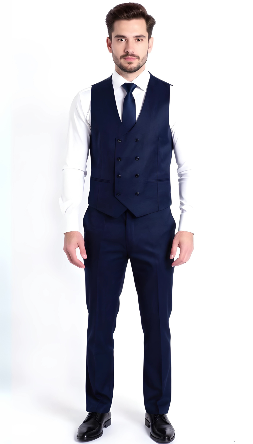 Rockford Peak Lapel Double 2 Button With Double Breasted Vest- Slim Fit