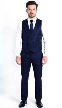 Rockford Peak Lapel Double 2 Button With Double Breasted Vest- Slim Fit