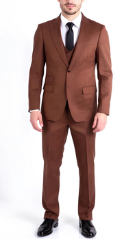 Rockford Hunter Green Peak Lapel Double Breasted Suit - Slim Fit