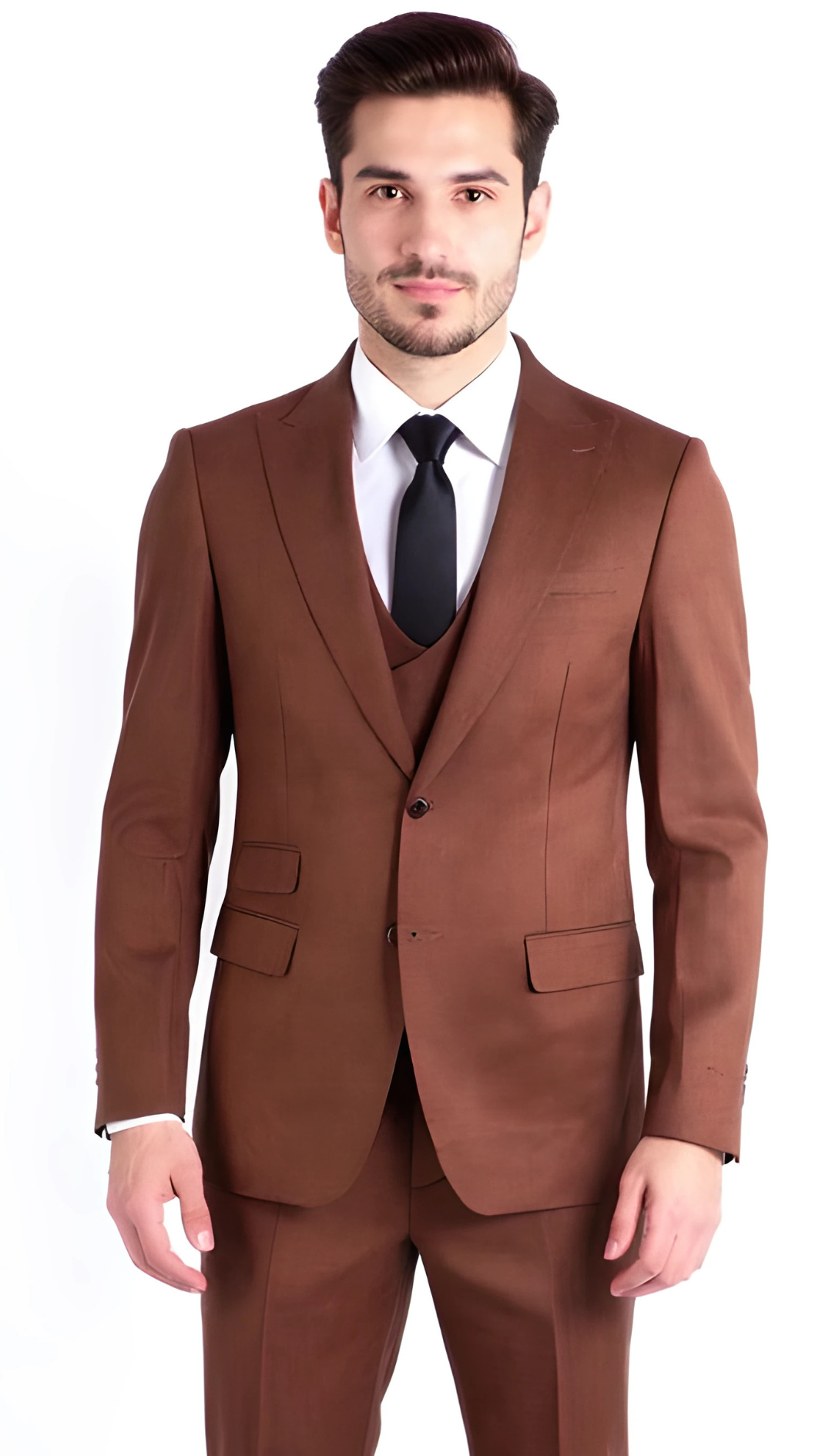 Rockford Hunter Green Peak Lapel Double Breasted Suit - Slim Fit