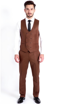 Rockford Hunter Green Peak Lapel Double Breasted Suit - Slim Fit