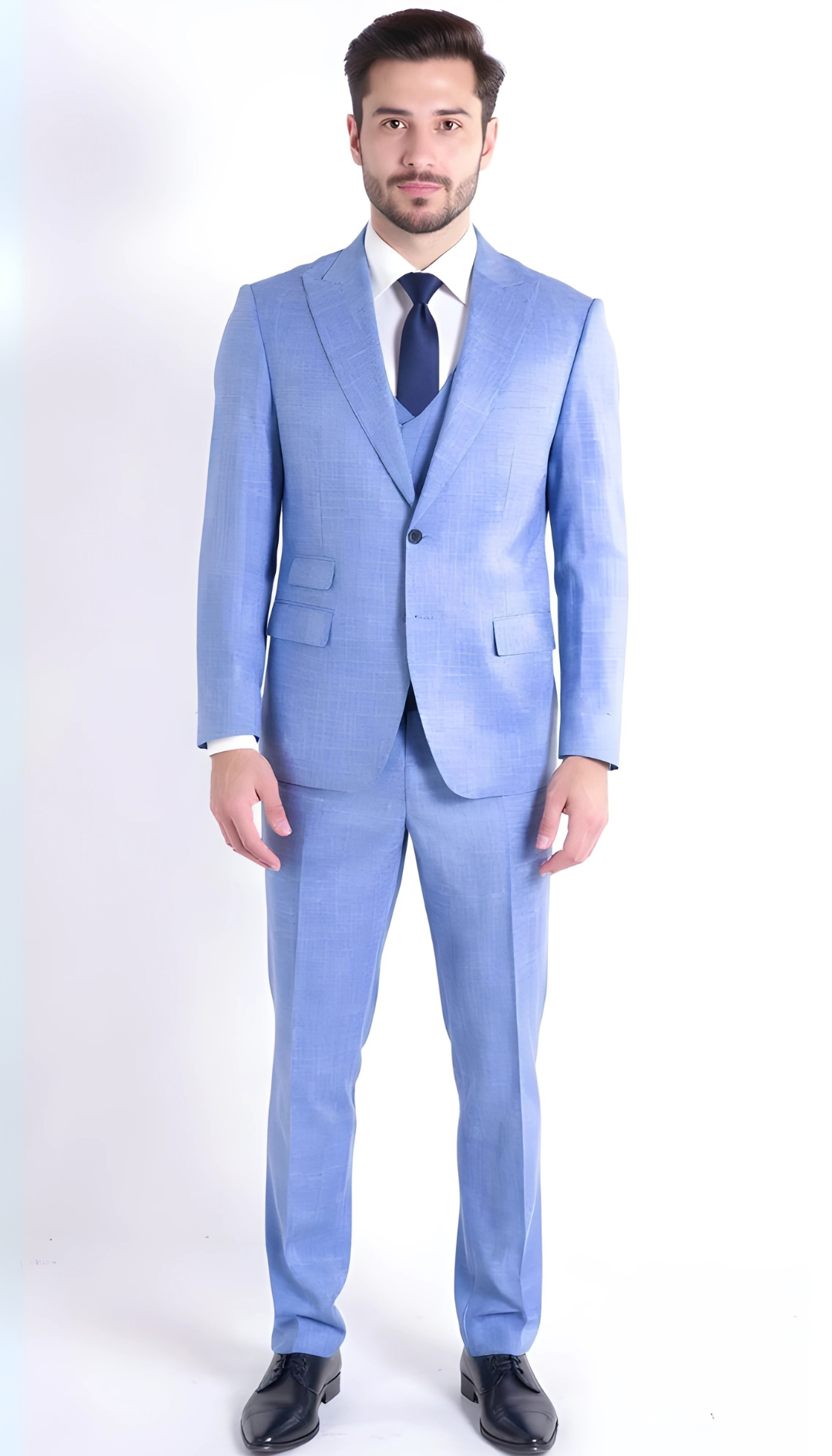 Rockford Hunter Green Peak Lapel Double Breasted Suit - Slim Fit