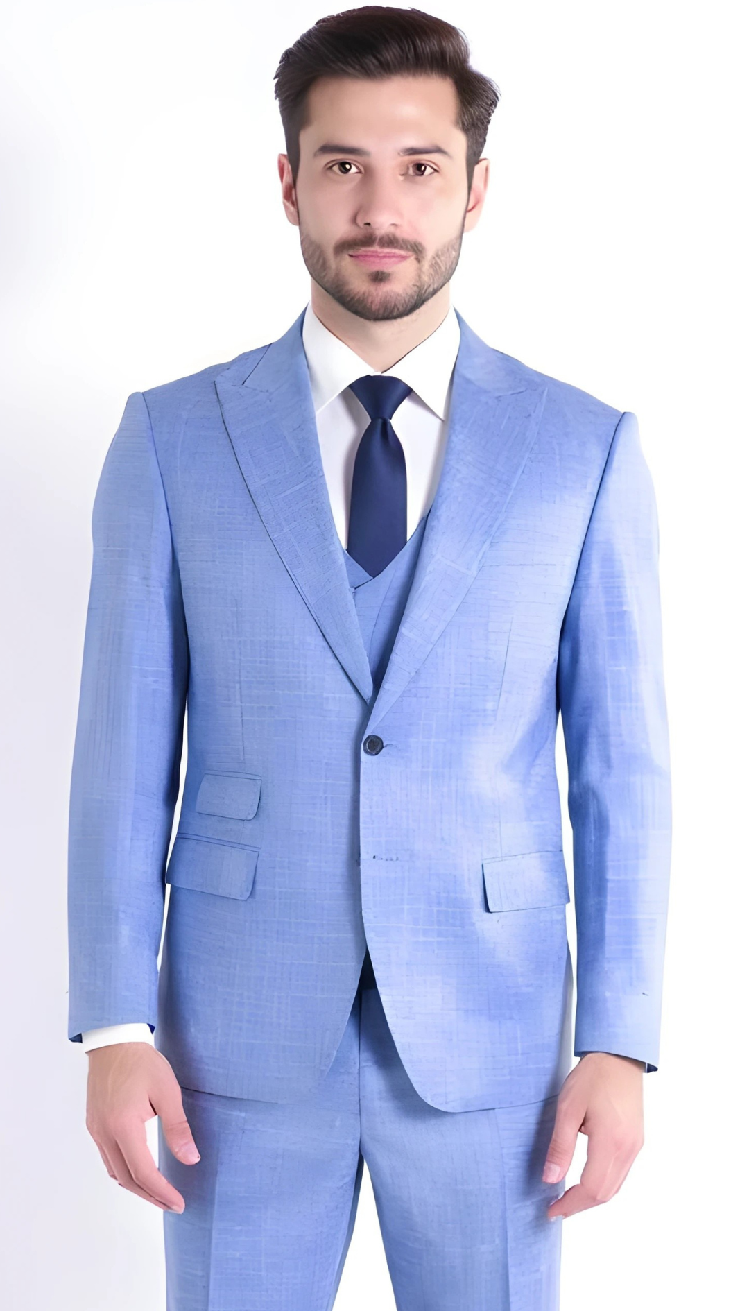 Rockford Hunter Green Peak Lapel Double Breasted Suit - Slim Fit