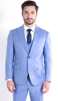 Rockford Hunter Green Peak Lapel Double Breasted Suit - Slim Fit