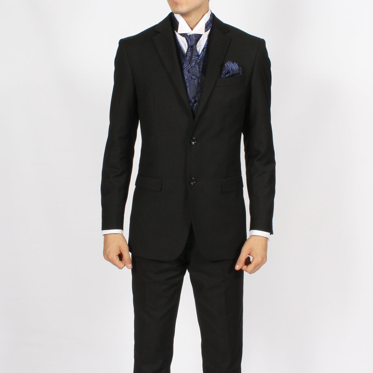 Ferrecci Mens PV150 - Navy/Black with Black Back Adjustable Vest Set
