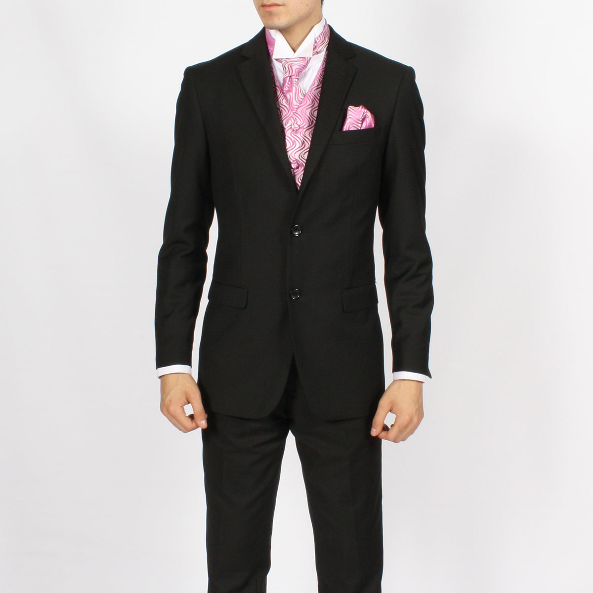 Ferrecci Mens PV150 - Pink with White Back Adjustable Vest Set
