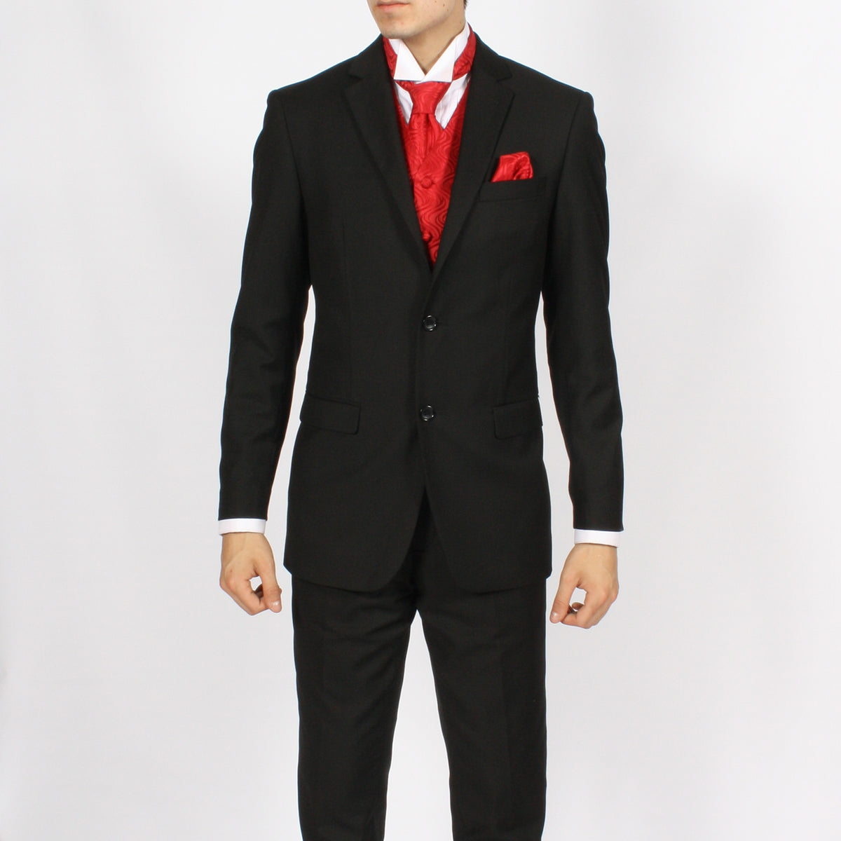 Ferrecci Mens PV150 - Red with Red Back Adjustable Vest Set