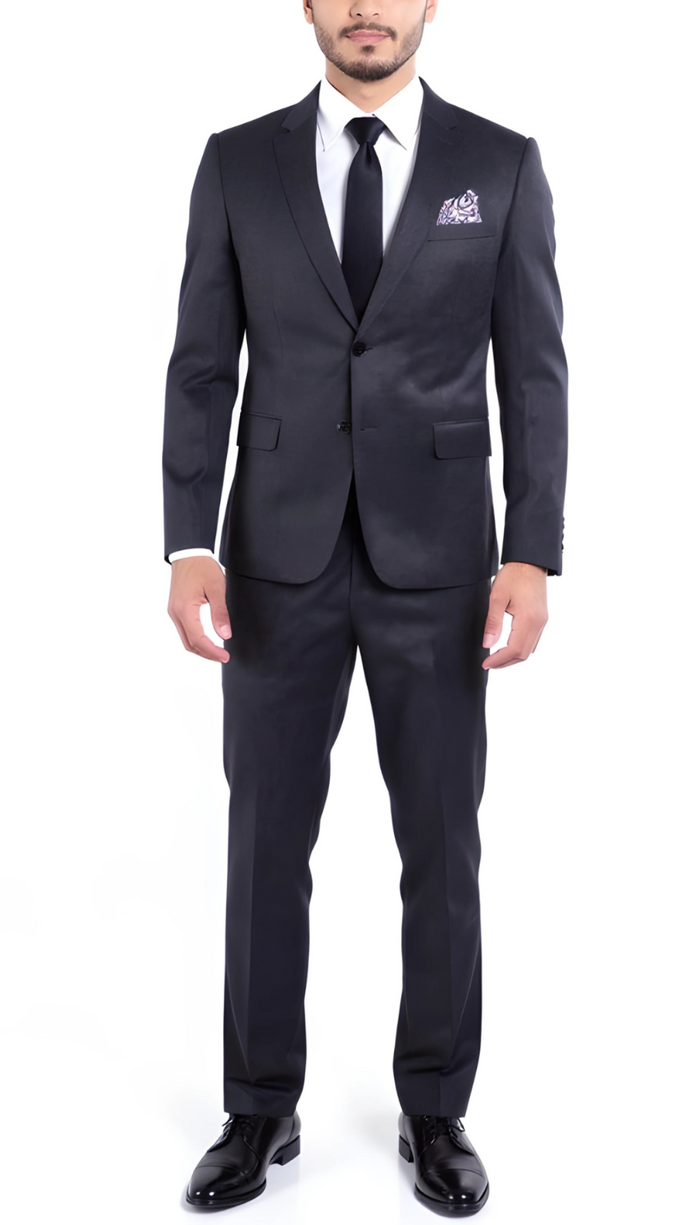 The Ironwood Cord Men's Charcoal 2 Button Slim Fit Notch Lapel Suit