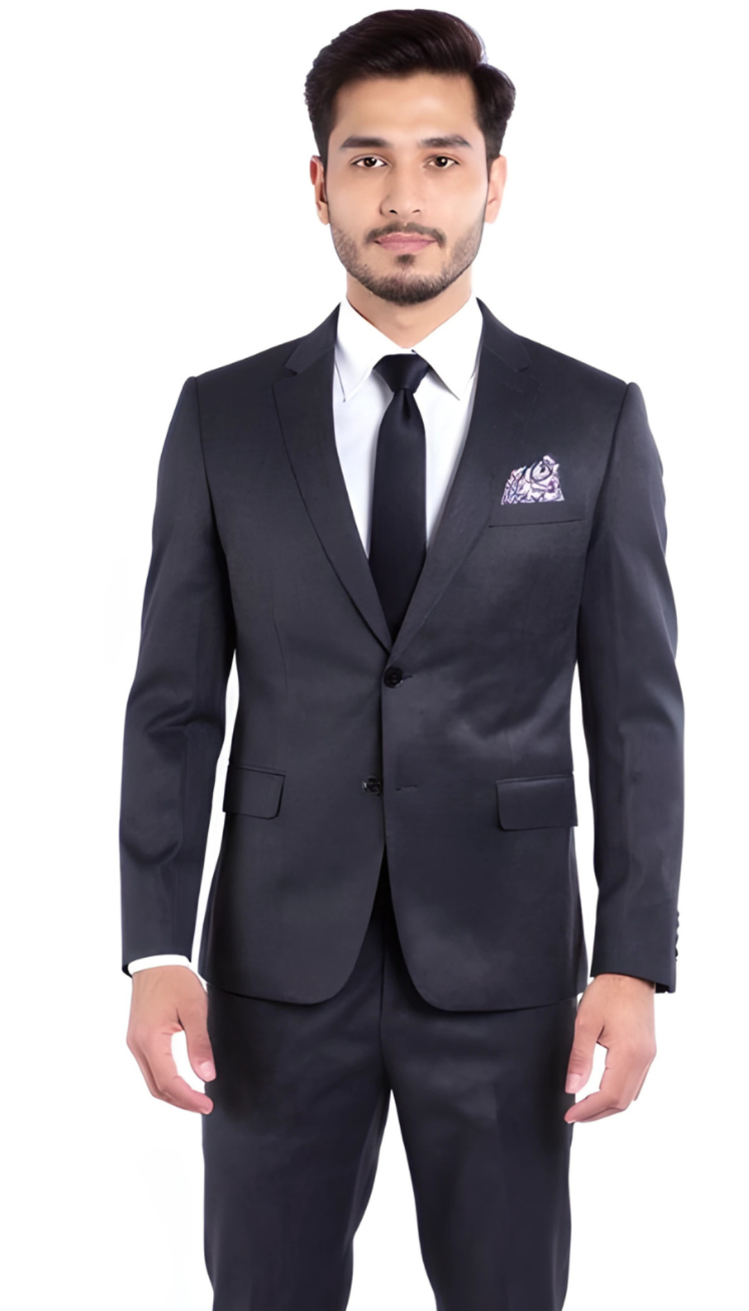 The Ironwood Cord Men's Charcoal 2 Button Slim Fit Notch Lapel Suit