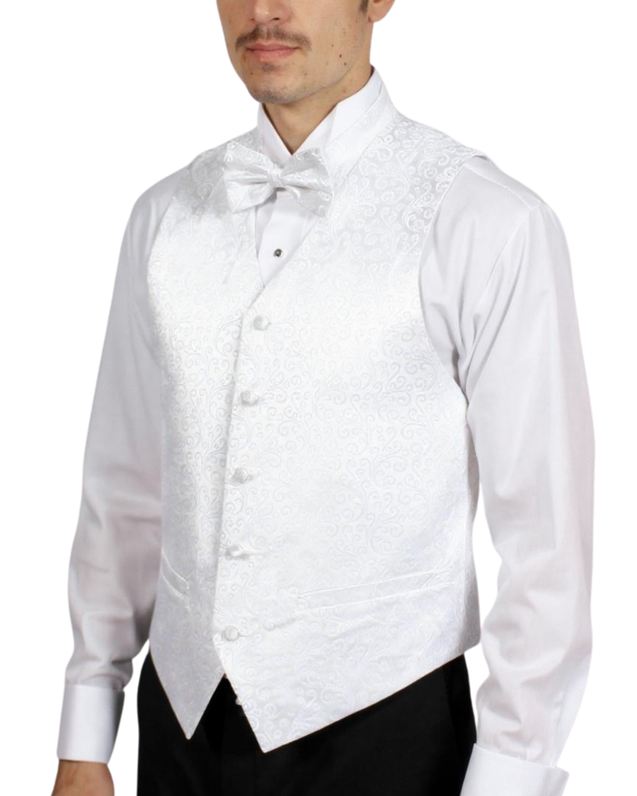 Ferrecci Mens PV50-9 White with White Back Vest Set