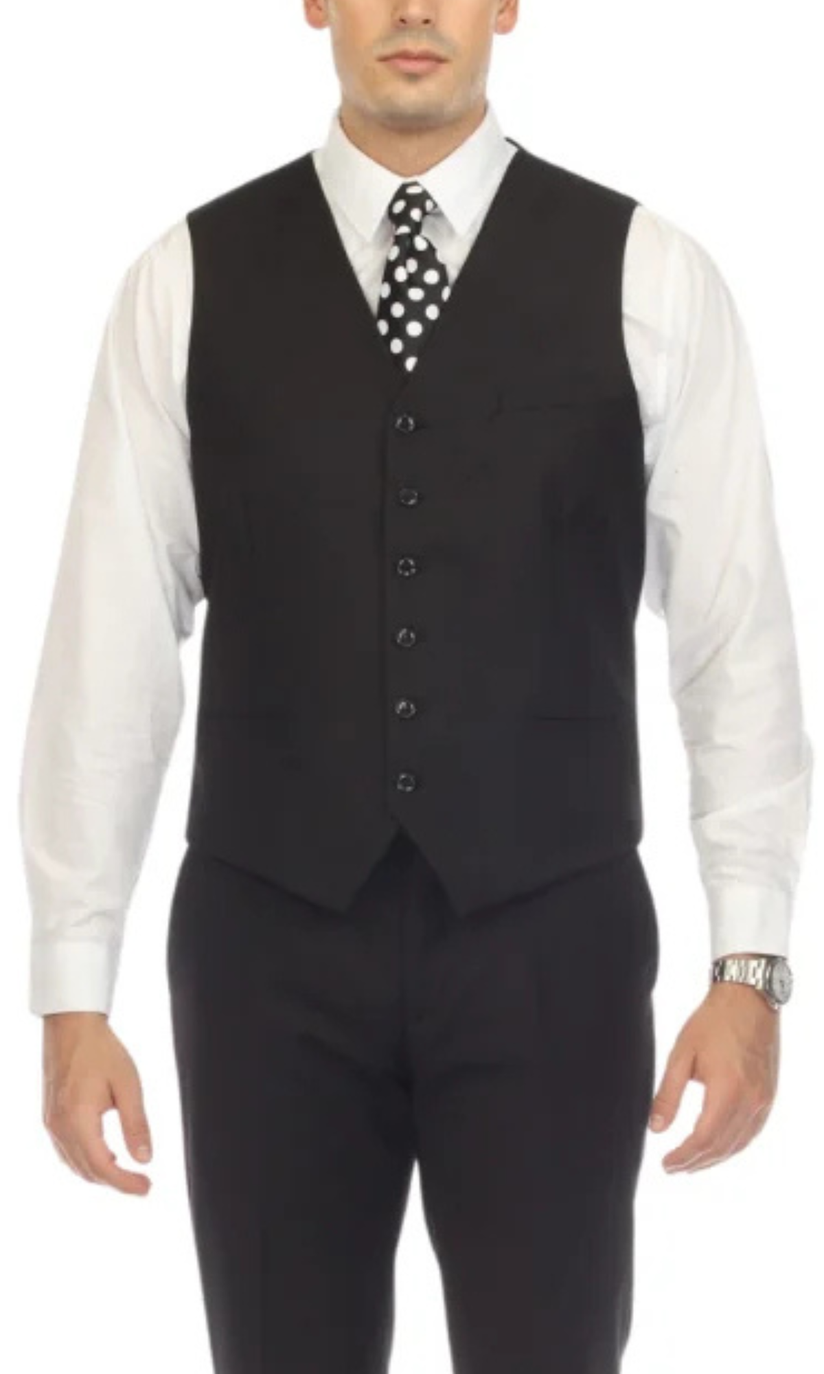 Solo Adjustable Casual & Formal Black Vest