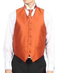 Ferrecci Mens PV300 - Tangerine with Tangerine Back Adjustable Diamond Vest Set