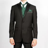 Ferrecci Mens PV300 - Dark Green with Black Back Adjustable Diamond Vest Set