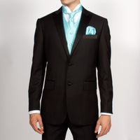 Ferrecci Mens PV300 - Pale Turquoise with Black Back Adjustable Diamond Vest Set