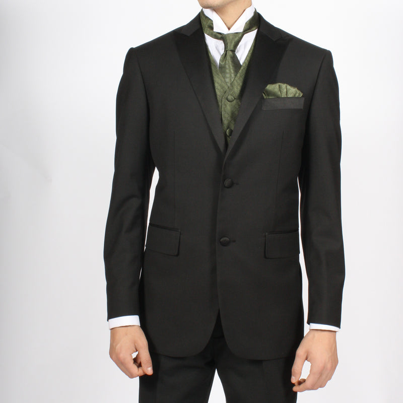 Ferrecci Mens PV300 - Olive with Black Back Adjustable Diamond Vest Set