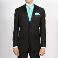 Ferrecci Mens PV300 - Aqua with Black Back Adjustable Diamond Vest Set