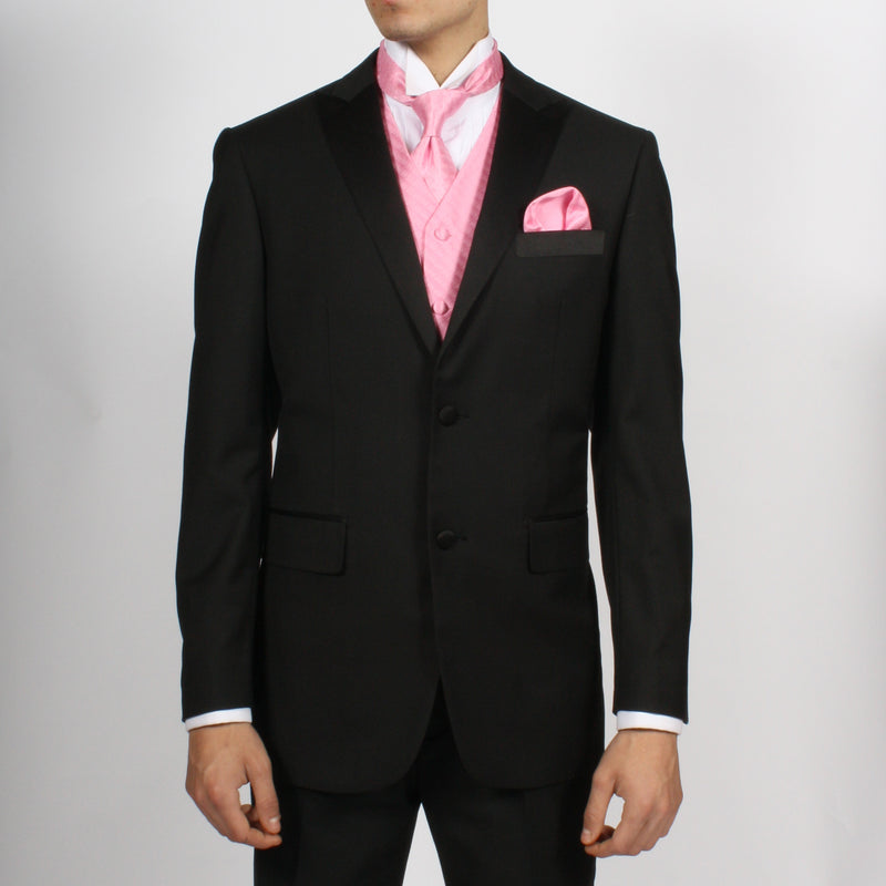 Ferrecci Mens PV300 - Rose with White Back Adjustable Diamond Vest Set