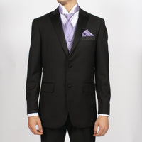 Ferrecci Mens PV300 - Lilac with Black Back Adjustable Diamond Vest Set