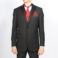 Ferrecci Mens PV300 - Wine with Black Back Adjustable Diamond Vest Set