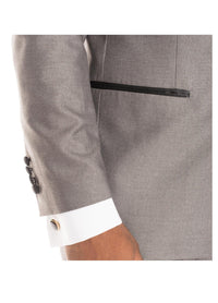 Celio Grey & Black Slim Fit 3 Piece Tuxedo - Ferrecci USA