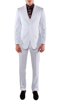 Ferrecci Men's Savannah White Slim Fit Two Button Notch Lapel Suit With Vest - Ferrecci USA