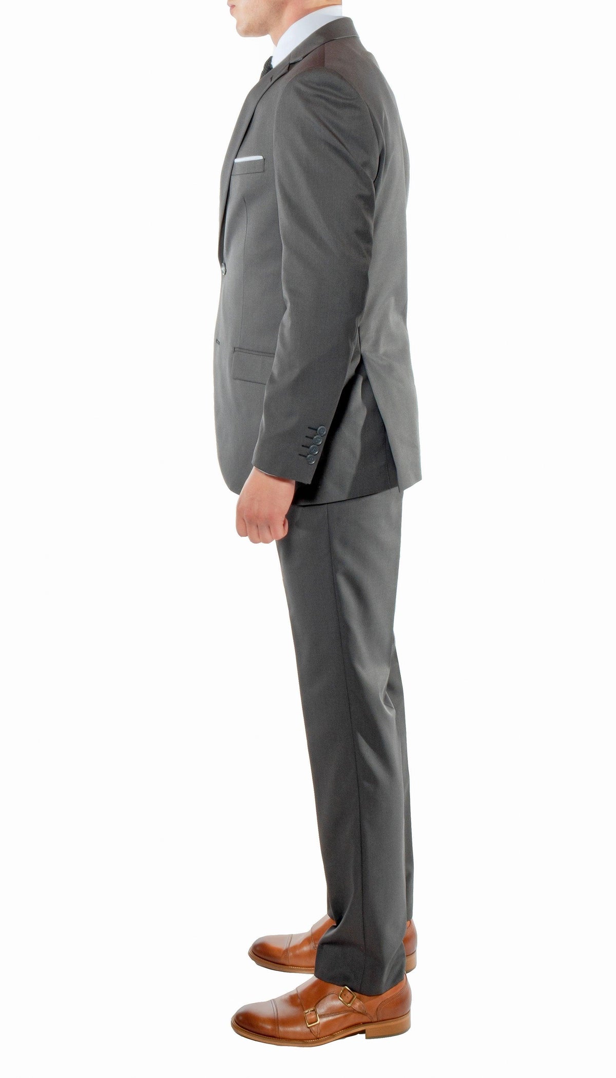 Ferrecci Mens Savannah Charcoal Slim Fit 3 Piece Suit - Ferrecci USA