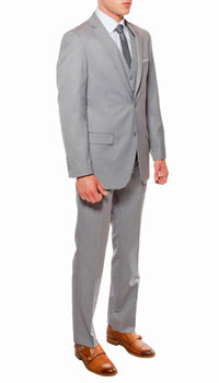 Ferrecci Mens Savannah Light Grey Slim Fit 3 Piece Suit - Ferrecci USA