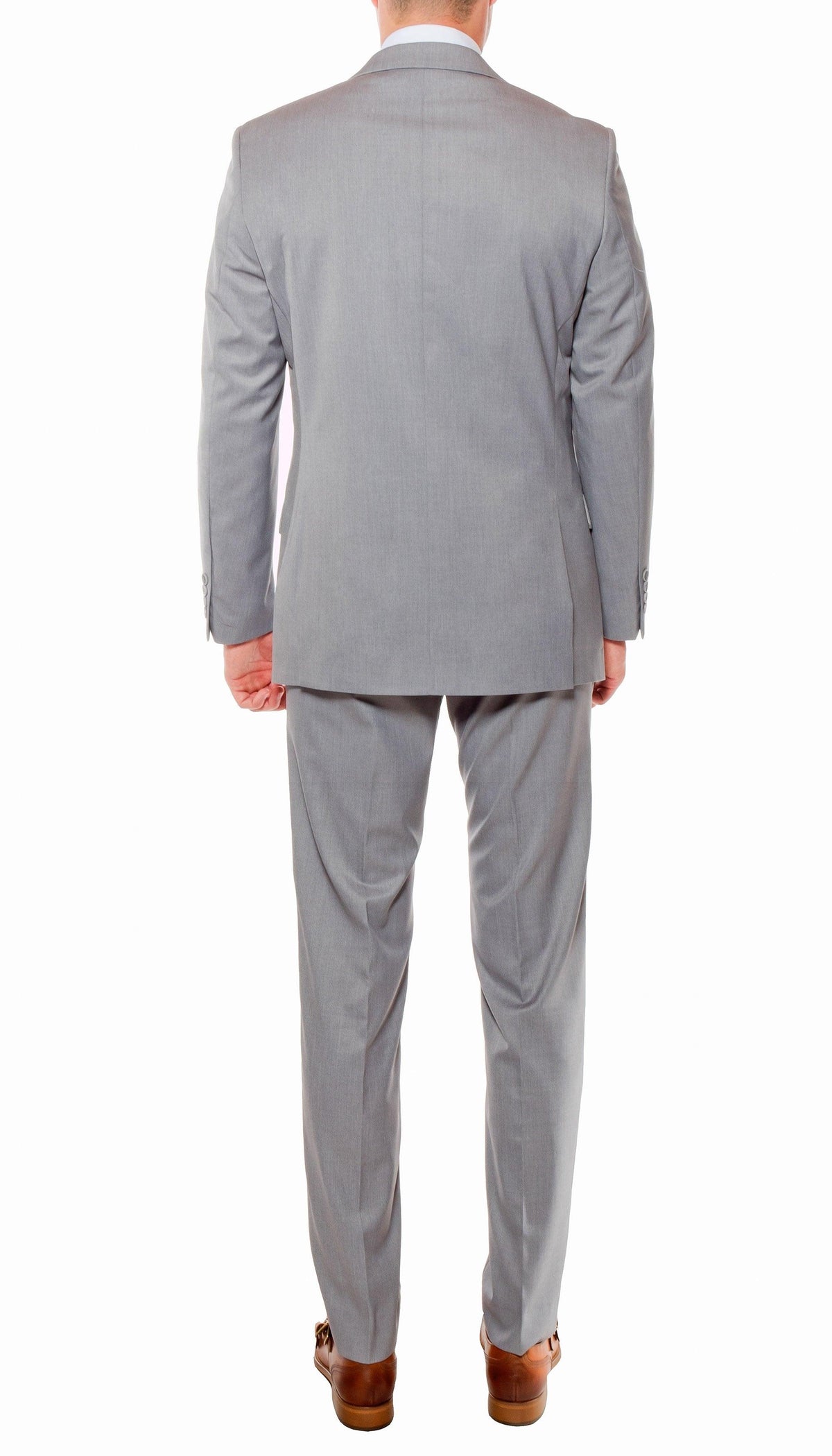 Ferrecci Mens Savannah Light Grey Slim Fit 3 Piece Suit - Ferrecci USA