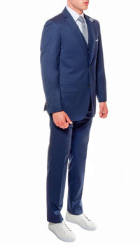 Ferrecci Mens Savannah Navy Slim Fit 3 Piece Suit - Ferrecci USA