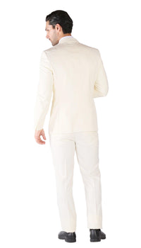 Hart 3pc Slim Fit Winter White Suit - Ferrecci USA