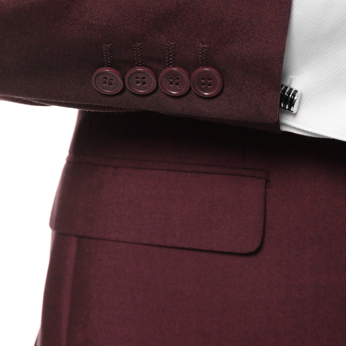 Hudson Burgundy Slim Fit 2 Piece Suit - Ferrecci USA
