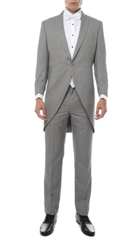 Mens Grey Cutaway Regular Fit 2 Piece Tuxedo Suit - Ferrecci USA
