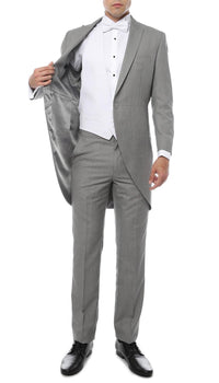 Mens Grey Cutaway Regular Fit 2 Piece Tuxedo Suit - Ferrecci USA