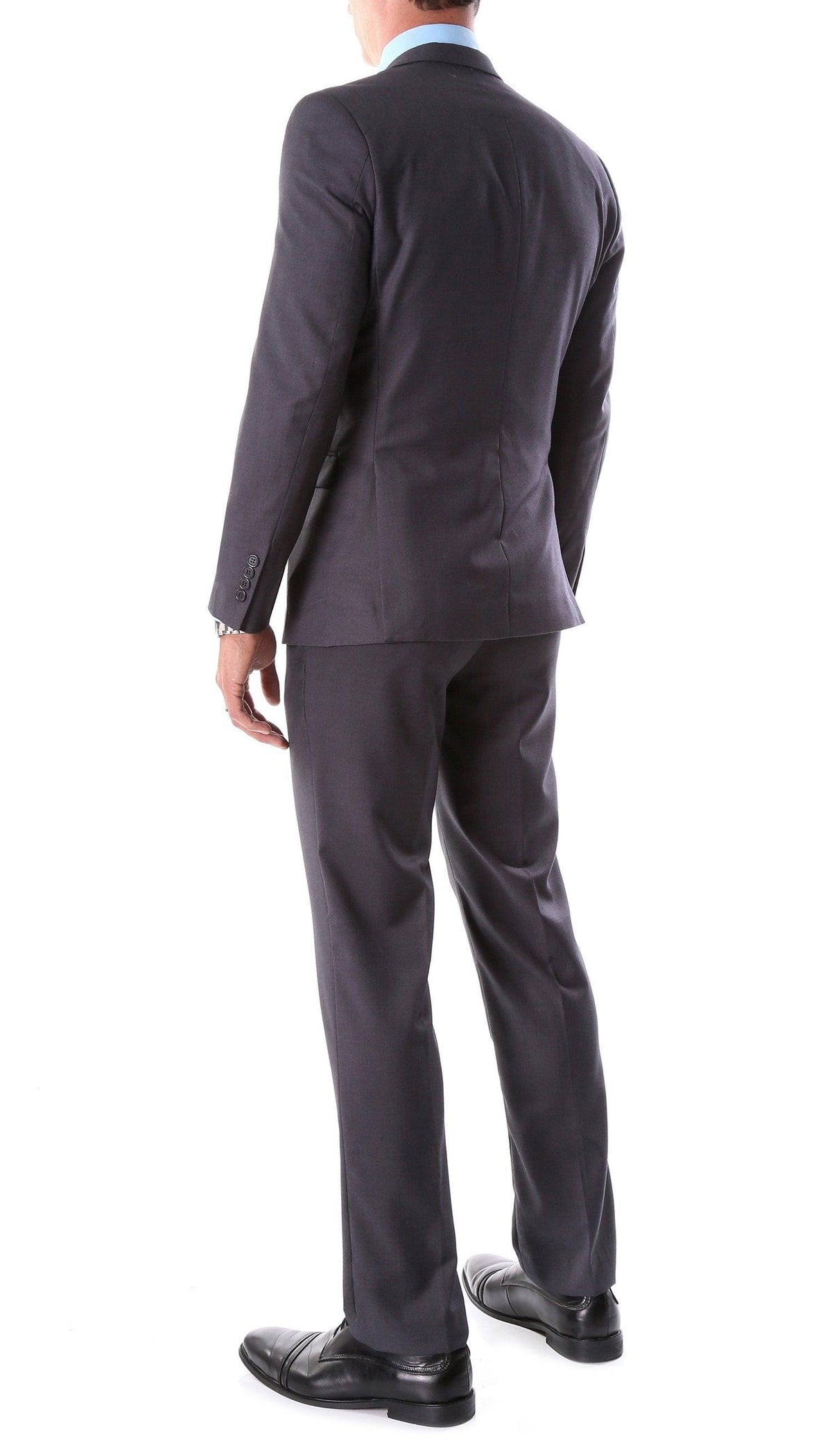 Oslo Charcoal Notch Lapel 2 Piece Slim Fit Suit - Ferrecci USA