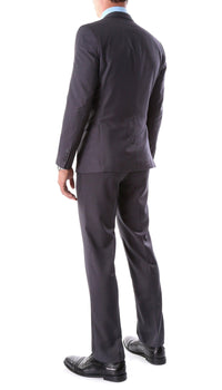 Oslo Charcoal Notch Lapel 2 Piece Slim Fit Suit - Ferrecci USA