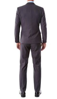 Oslo Charcoal Notch Lapel 2 Piece Slim Fit Suit - Ferrecci USA