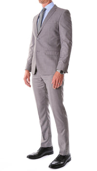 Oslo Grey Notch Lapel 2 Piece Slim Fit Suit - Ferrecci USA
