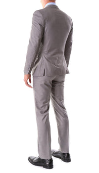 Oslo Grey Notch Lapel 2 Piece Slim Fit Suit - Ferrecci USA