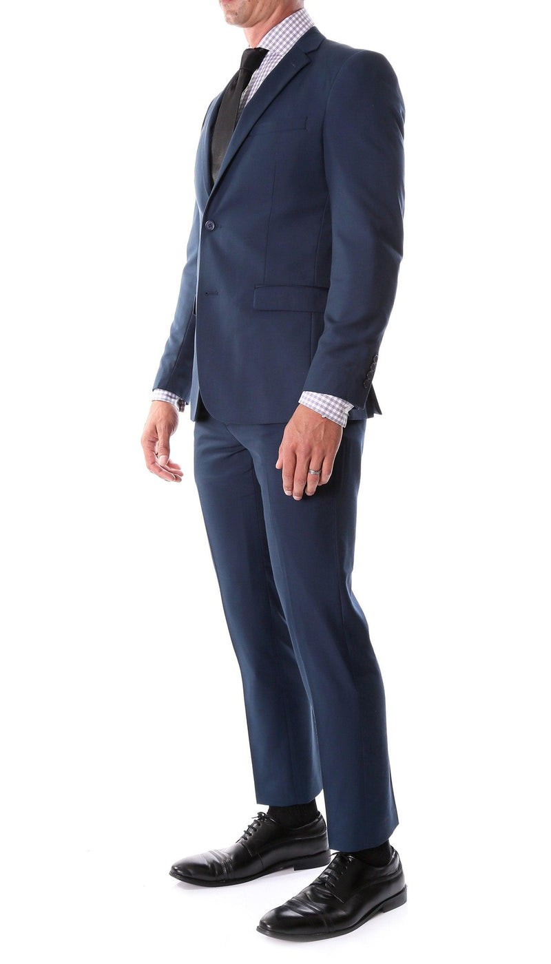 Oslo Navy Notch Lapel 2 Piece Slim Fit Suit - Ferrecci USA